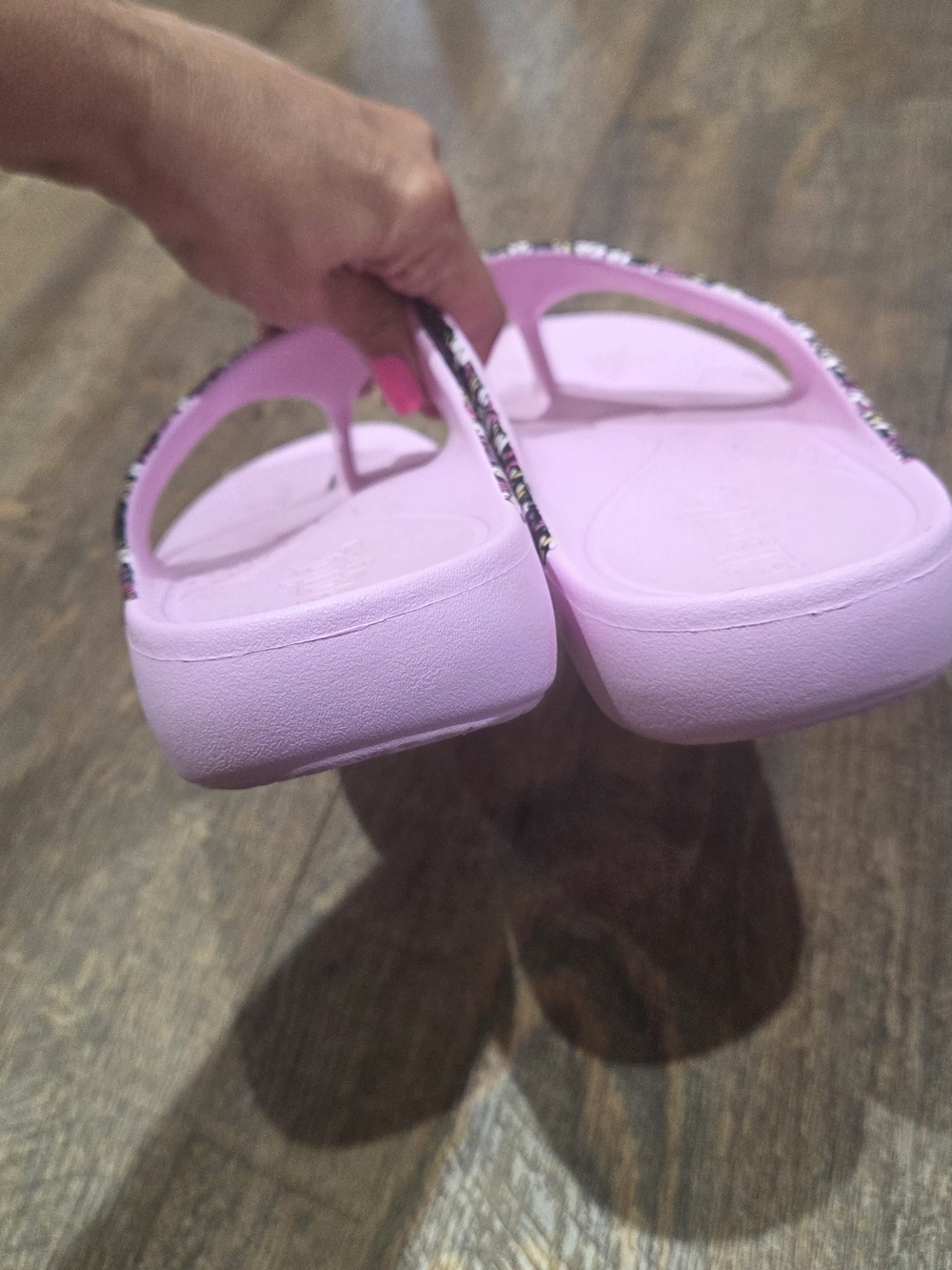 Alegria Pink Floral Thong Sandals - Picture 7 of 11